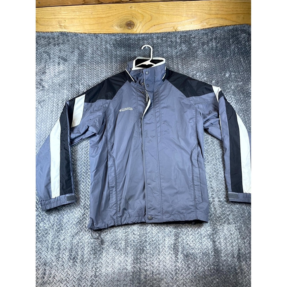 Columbia Sportswear Windbreaker Jacket Mens Medium Blue Interchange Mesh Lined